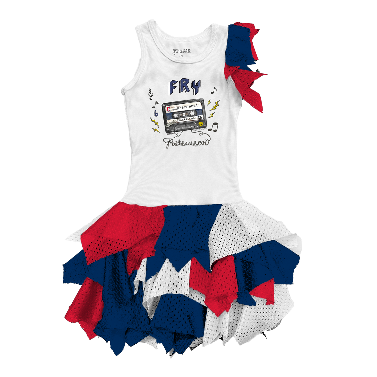 VIP Cleveland Guardians Postseason '26 Falling Mesh Dress - Tiny Turnip