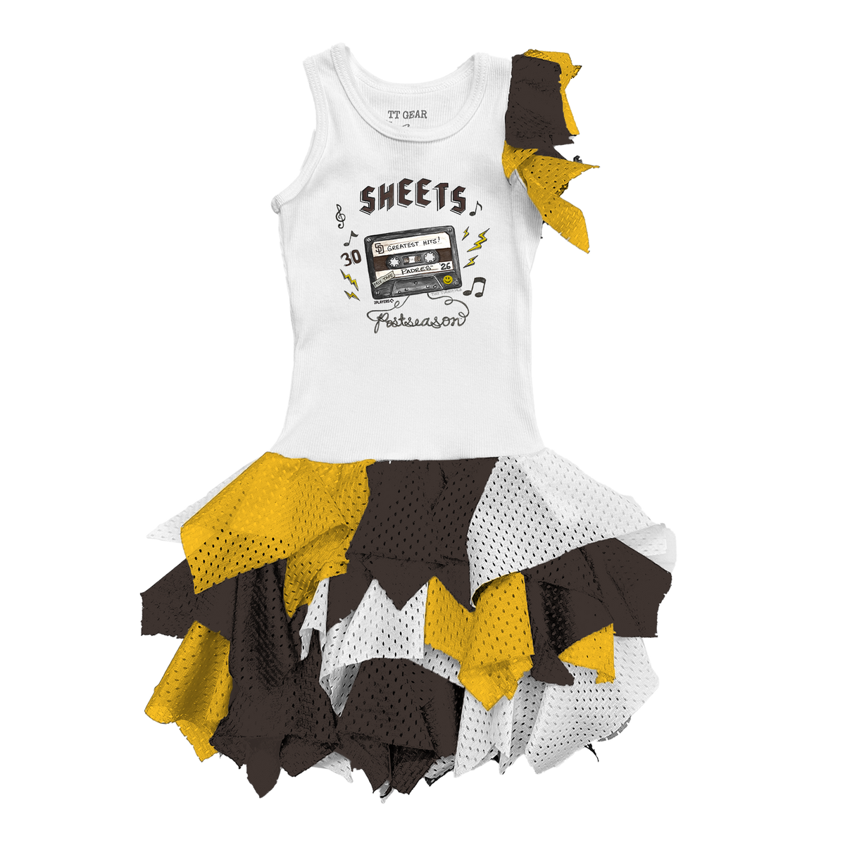 VIP San Diego Padres Postseason '26 Falling Mesh Dress - Tiny Turnip