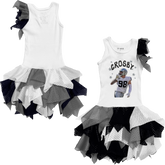 VIP Football: Doodle w/ Photo, Name, Number - Falling Mesh Dress - Tiny Turnip