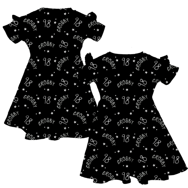 VIP Football: Doodle w/ Name, Number - Molly Dress - Tiny Turnip