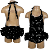 VIP Football: Doodle w/ Name, Number - Ruffle Romper - Tiny Turnip