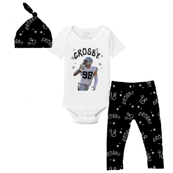 VIP Football: Doodle w/ Photo, Name, Number - Short Sleeve Snapper Layette Set - Tiny Turnip