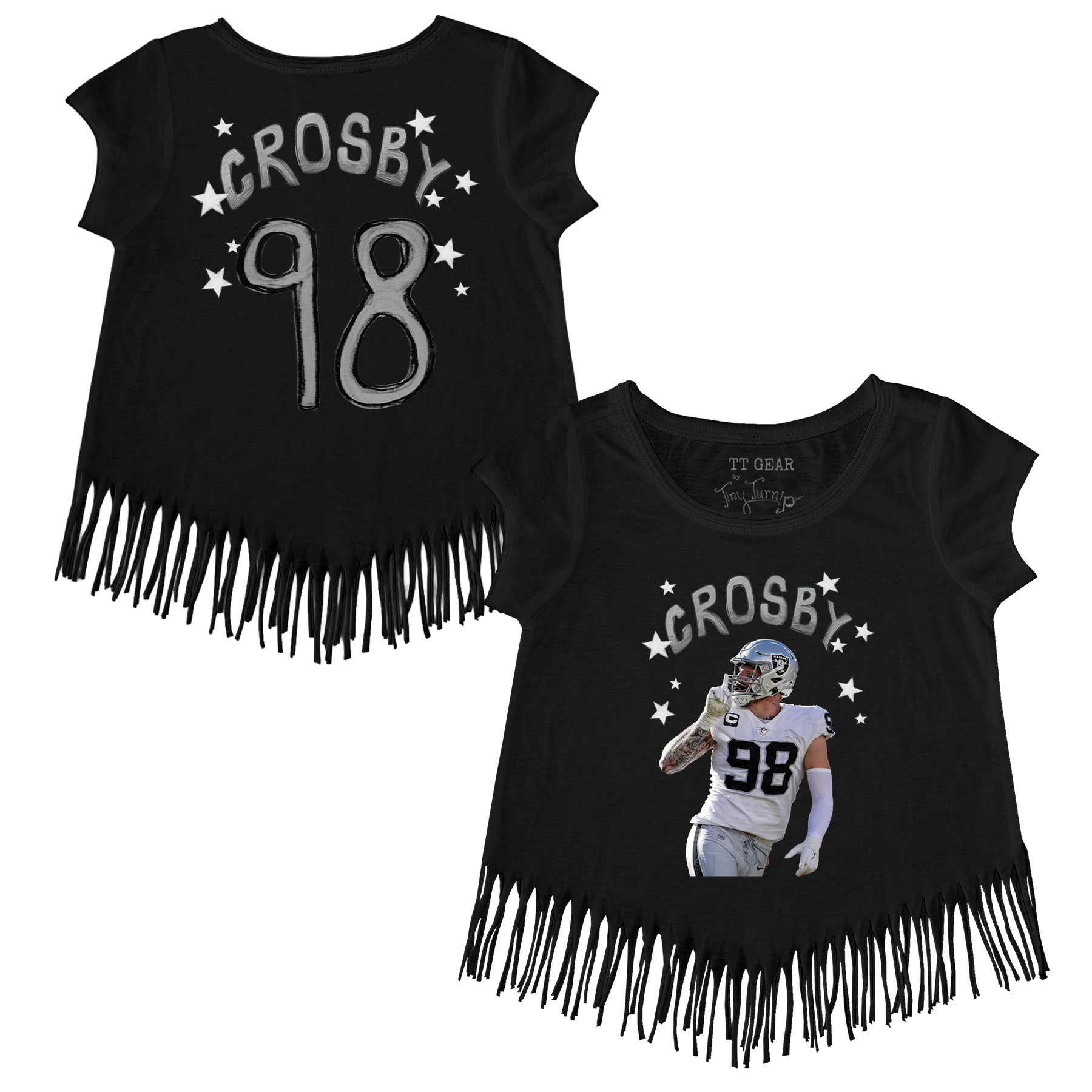 VIP Football: Doodle w/ Photo, Name, Number - Fringe Tee - Tiny Turnip
