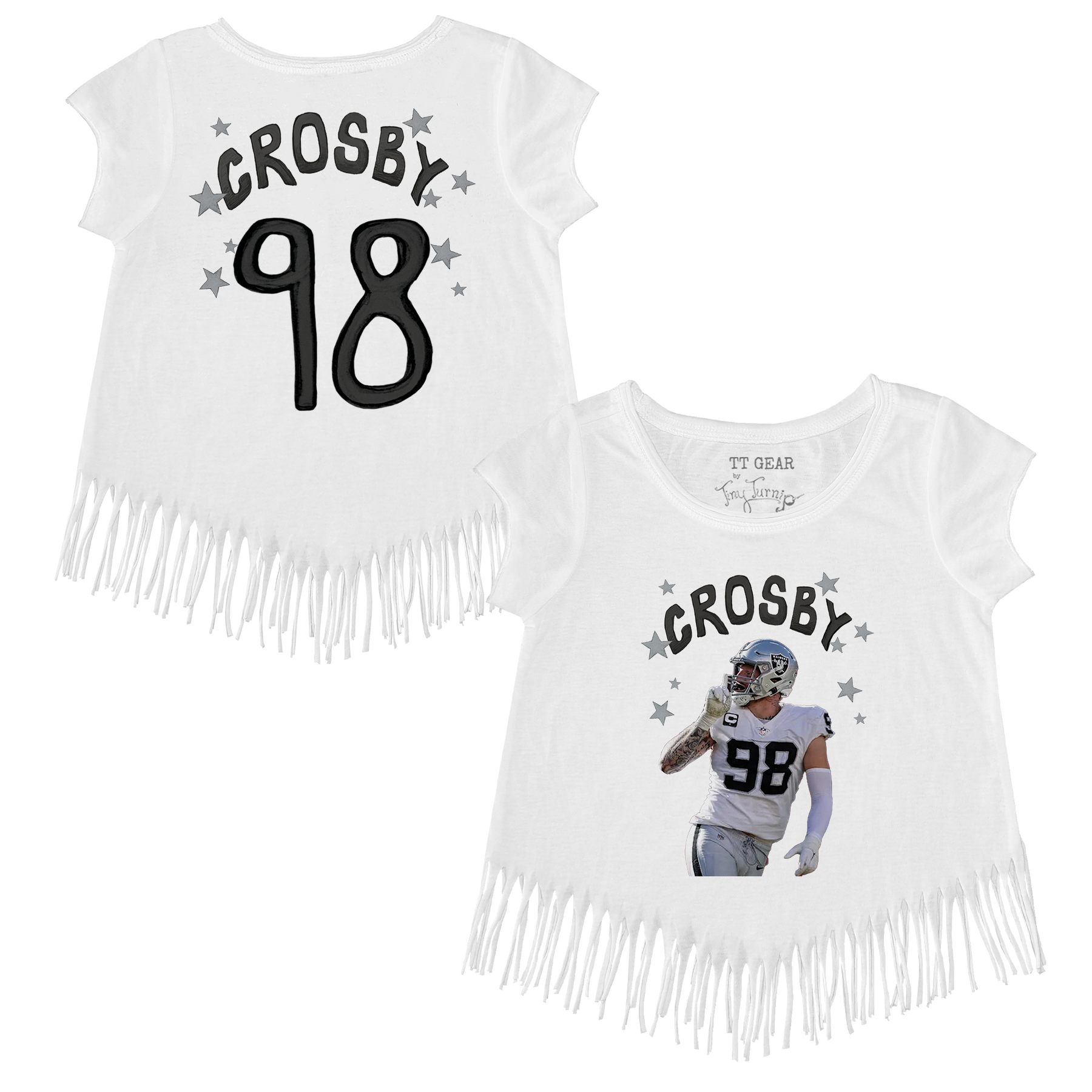 VIP Football: Doodle w/ Photo, Name, Number - Fringe Tee - Tiny Turnip