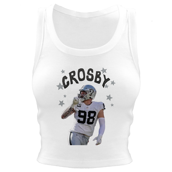 VIP Football: Doodle w/ Photo, Name, Number - Crop Tank - Tiny Turnip