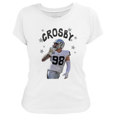 VIP Football: Doodle w/ Photo, Name, Number - Women's Tee Shirt - Tiny Turnip