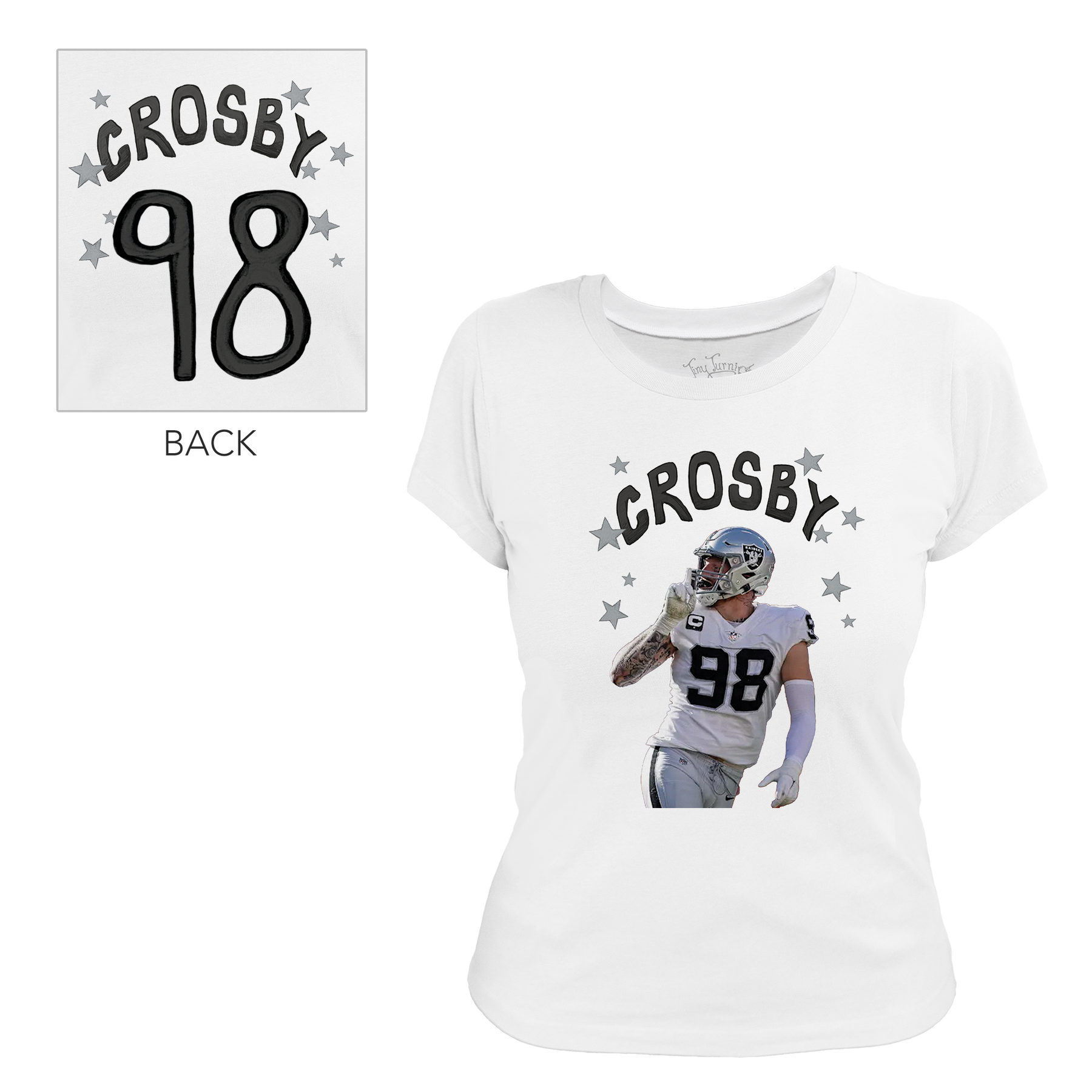 VIP Football: Doodle w/ Photo, Name, Number - Women's Tee Shirt - Tiny Turnip