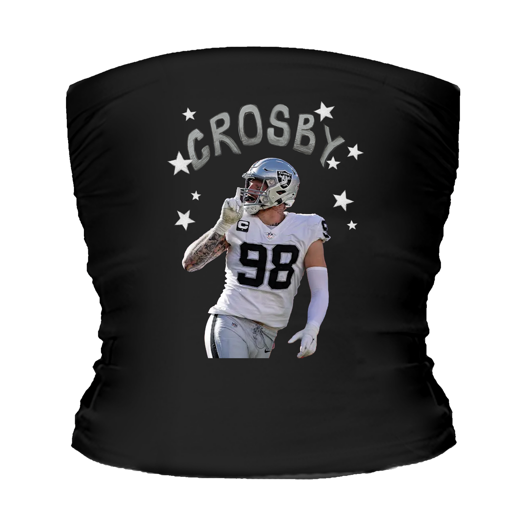 VIP Football: Doodle w/ Photo, Name, Number - Tube Top - Tiny Turnip