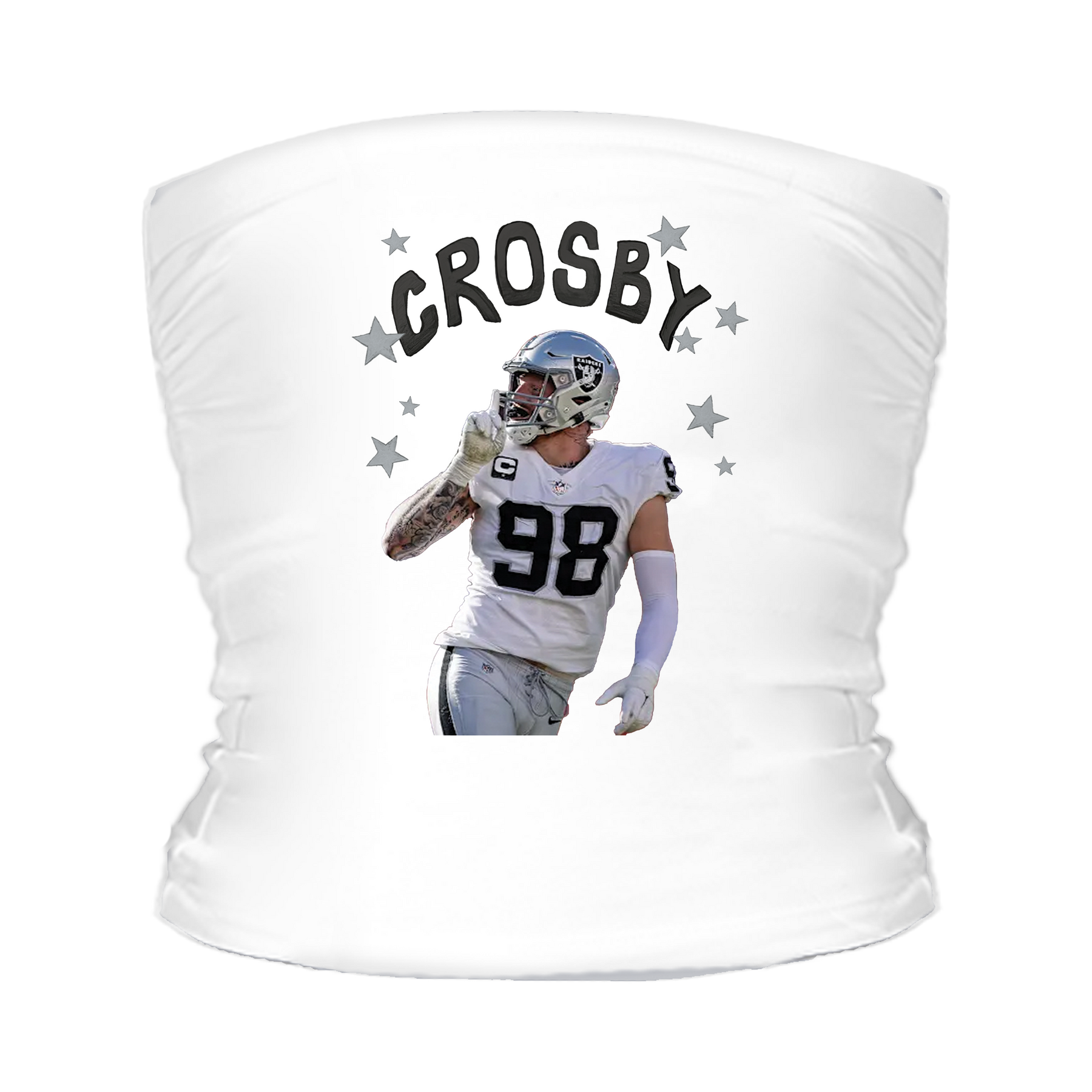 VIP Football: Doodle w/ Photo, Name, Number - Tube Top - Tiny Turnip