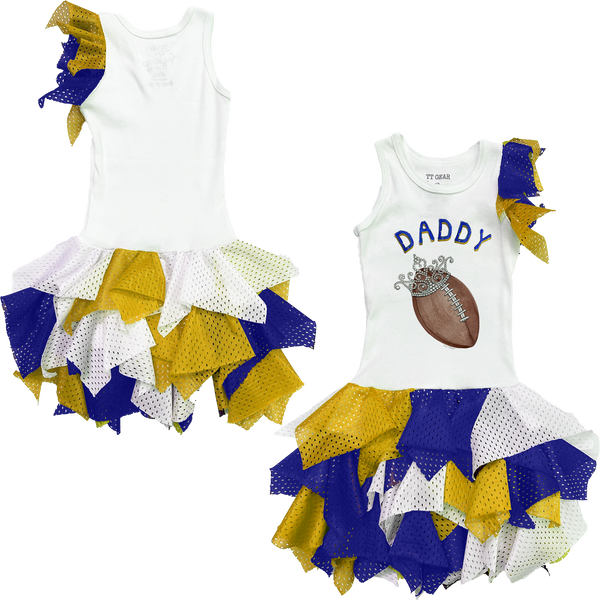 VIP Football: Football Tiara w/ Daddy - Falling Mesh Dress - Tiny Turnip