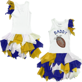 VIP Football: Football Tiara w/ Daddy - Falling Mesh Dress - Tiny Turnip