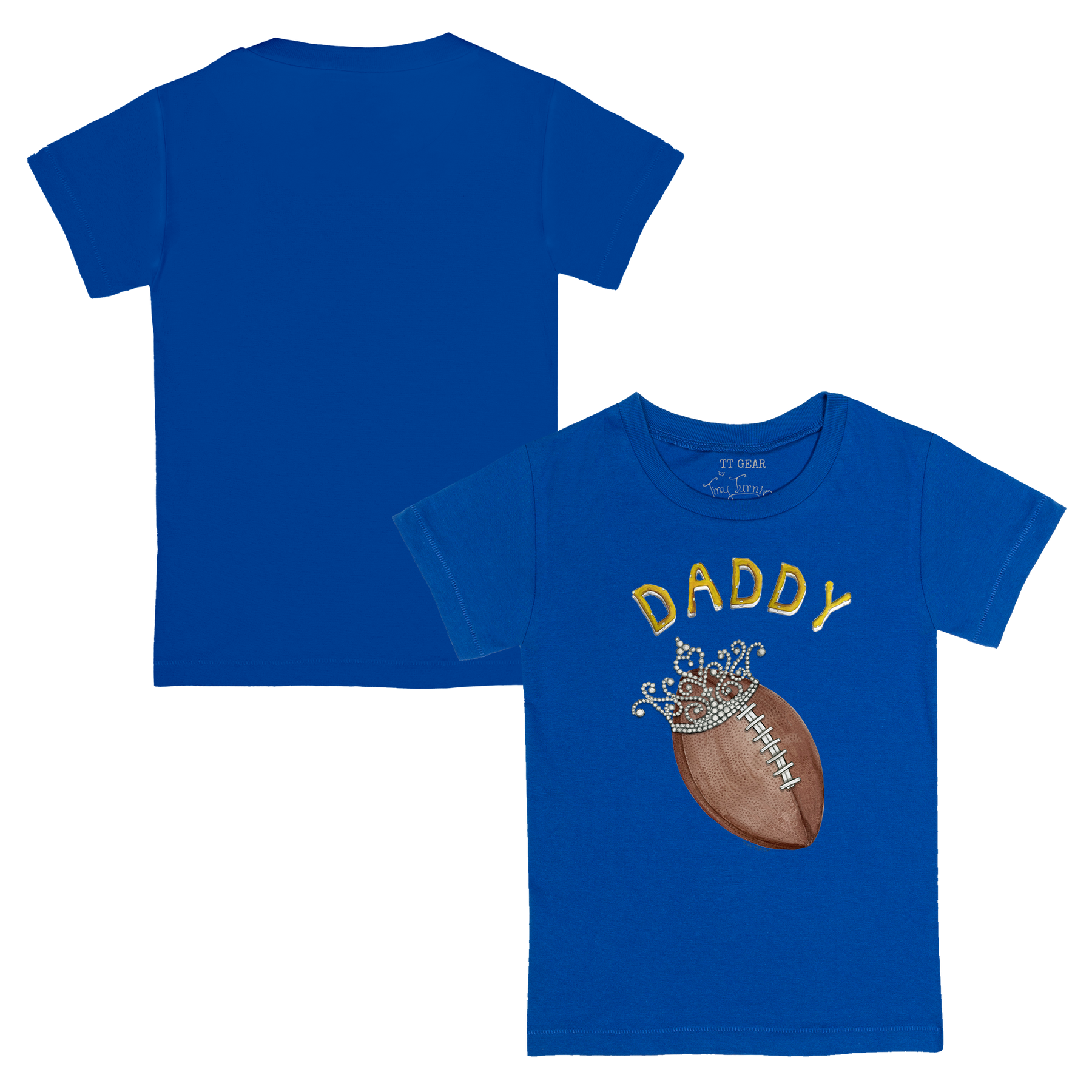 VIP Football: Football Tiara w/ Daddy - Kid's Tee Shirt - Tiny Turnip