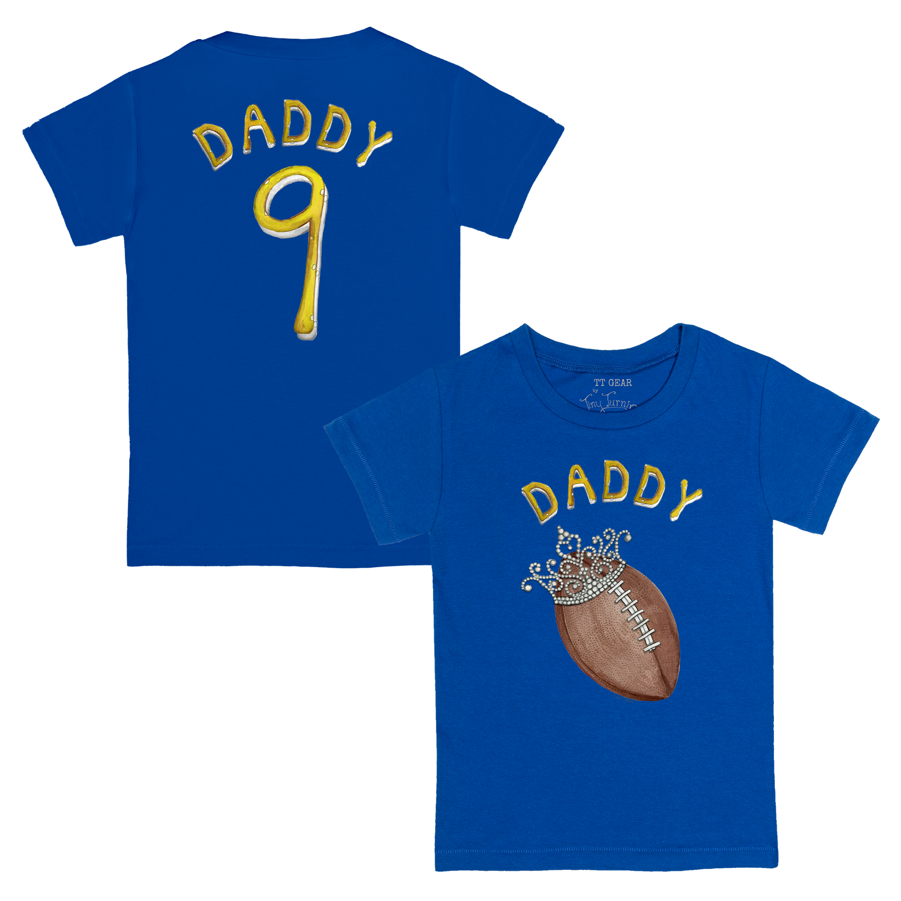 VIP Football: Football Tiara w/ Daddy - Kid's Tee Shirt - Tiny Turnip