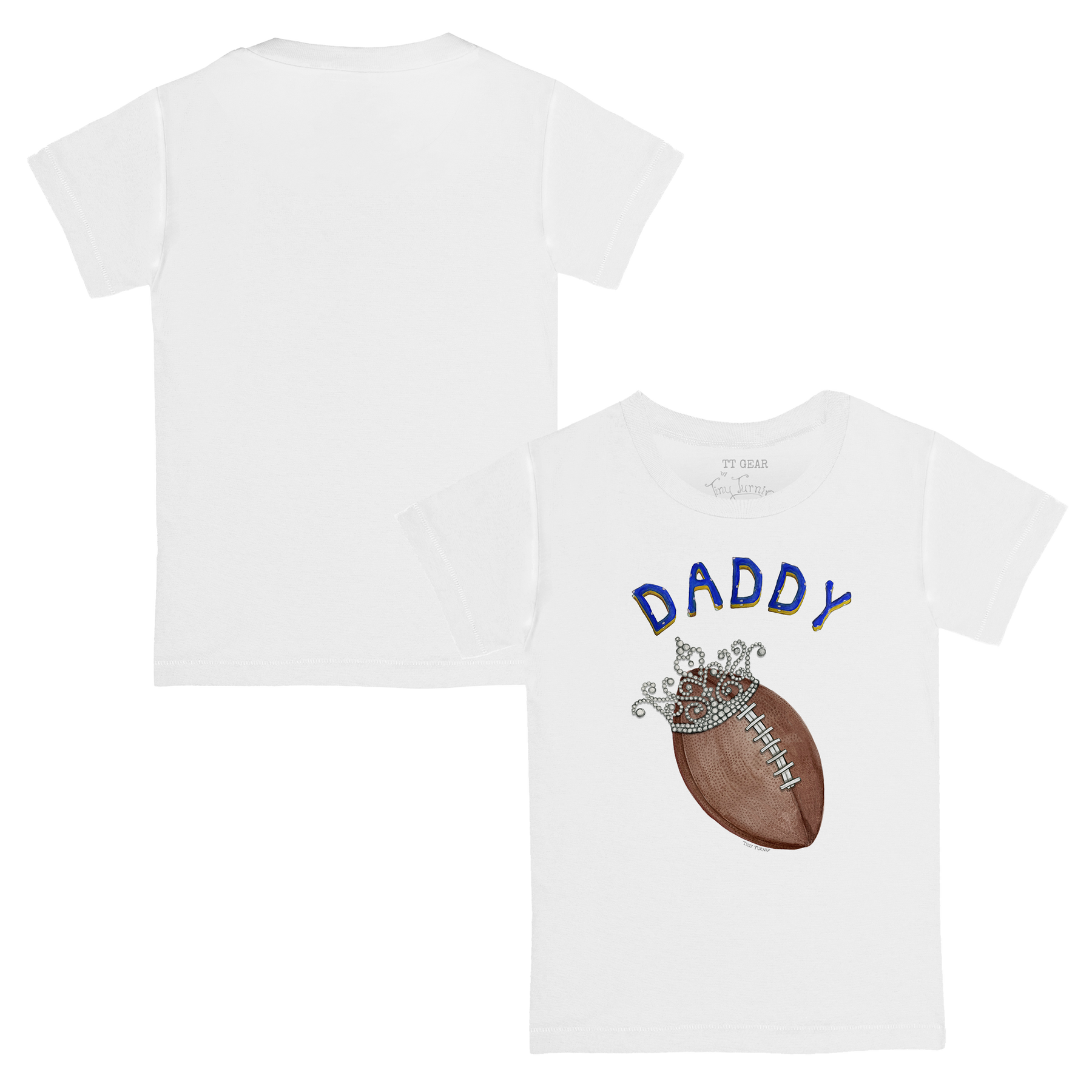 VIP Football: Football Tiara w/ Daddy - Kid's Tee Shirt - Tiny Turnip
