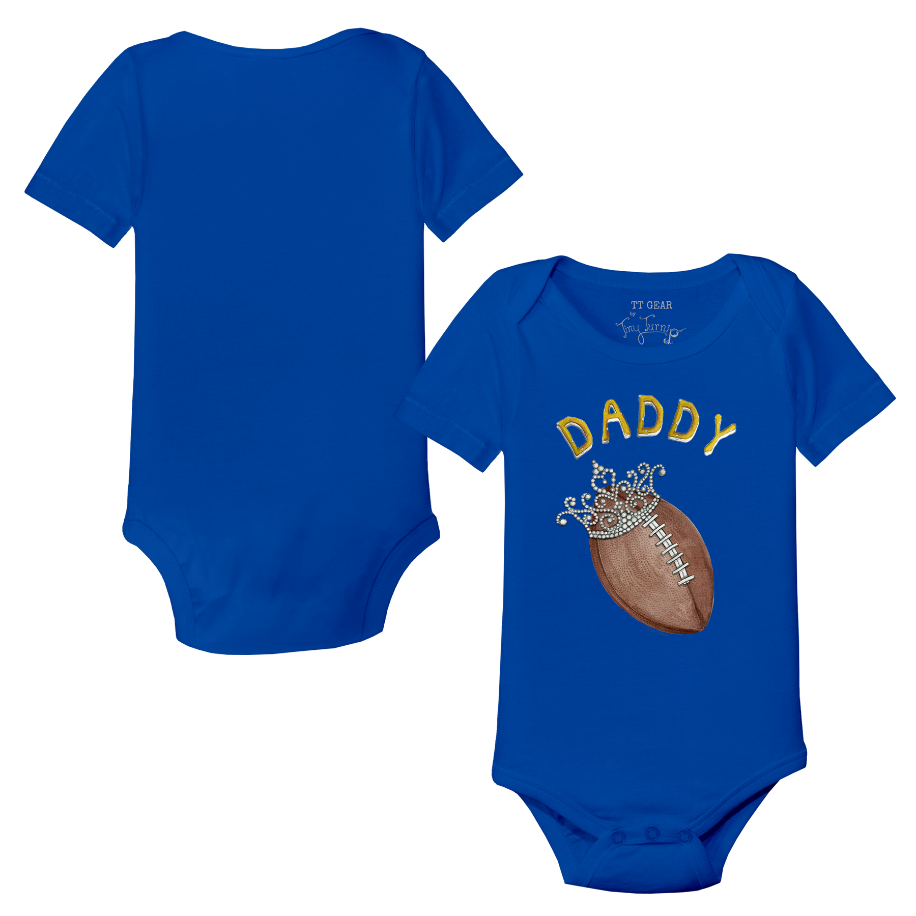 VIP Football: Football Tiara w/ Daddy - Short Sleeve Snapper - Tiny Turnip