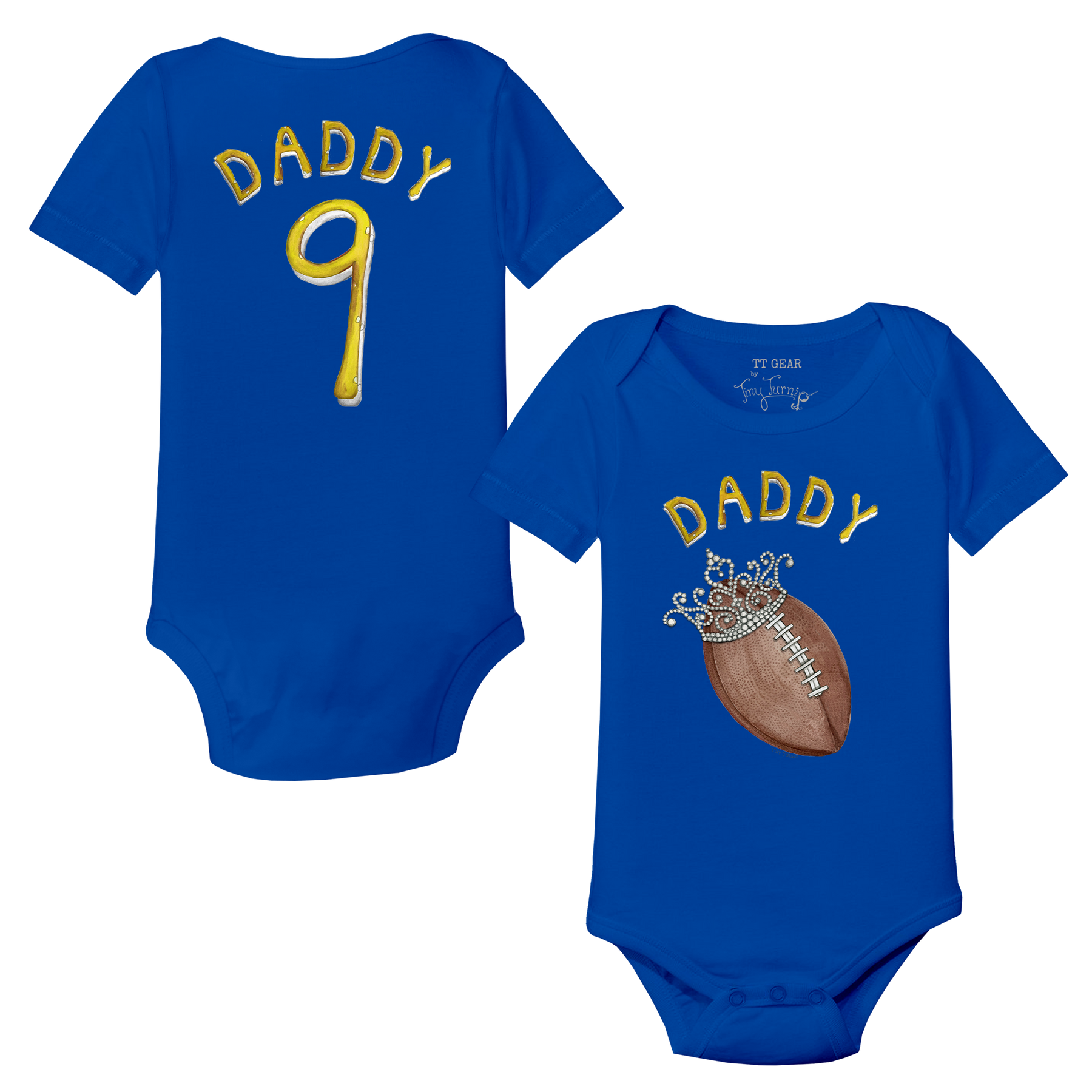 VIP Football: Football Tiara w/ Daddy - Short Sleeve Snapper - Tiny Turnip