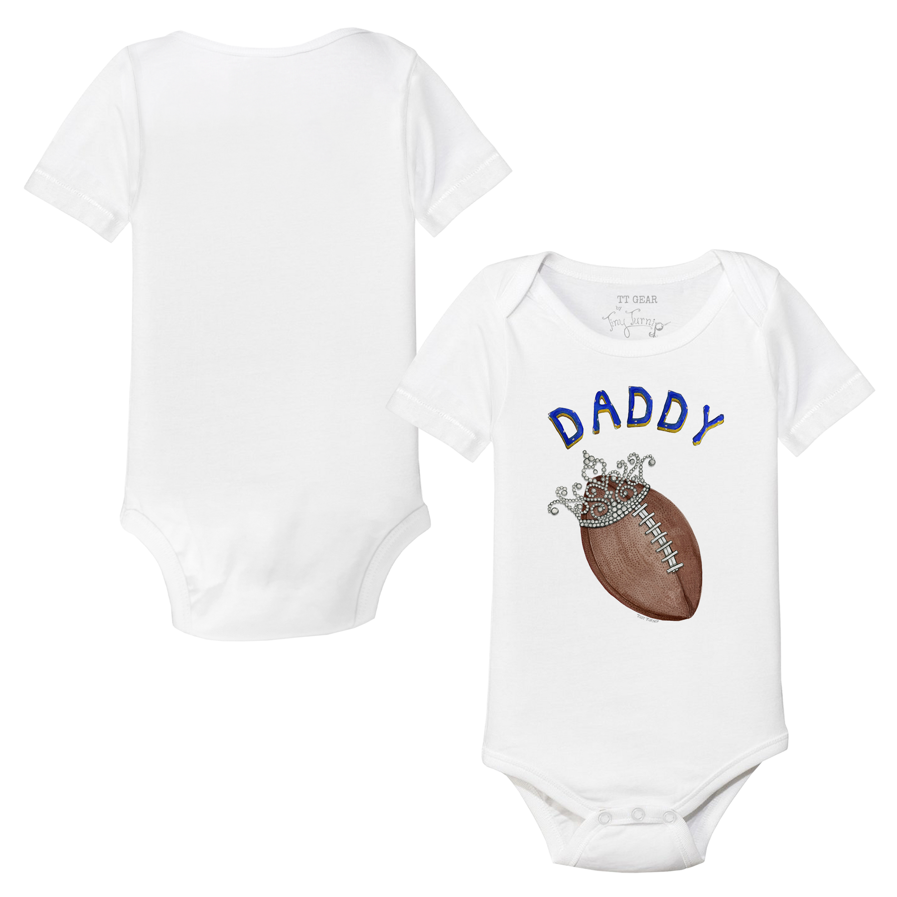 VIP Football: Football Tiara w/ Daddy - Short Sleeve Snapper - Tiny Turnip