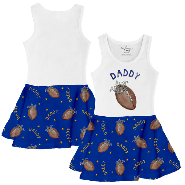 VIP Football: Football Tiara w/ Daddy - Tank Swing Dress - Tiny Turnip
