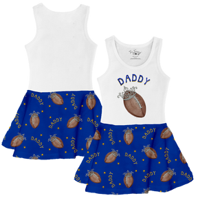 VIP Football: Football Tiara w/ Daddy - Tank Swing Dress - Tiny Turnip