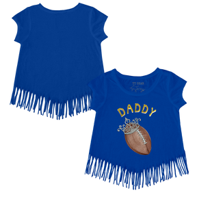 VIP Football: Football Tiara w/ Daddy - Fringe Tee - Tiny Turnip