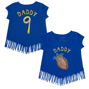 VIP Football: Football Tiara w/ Daddy - Fringe Tee - Tiny Turnip