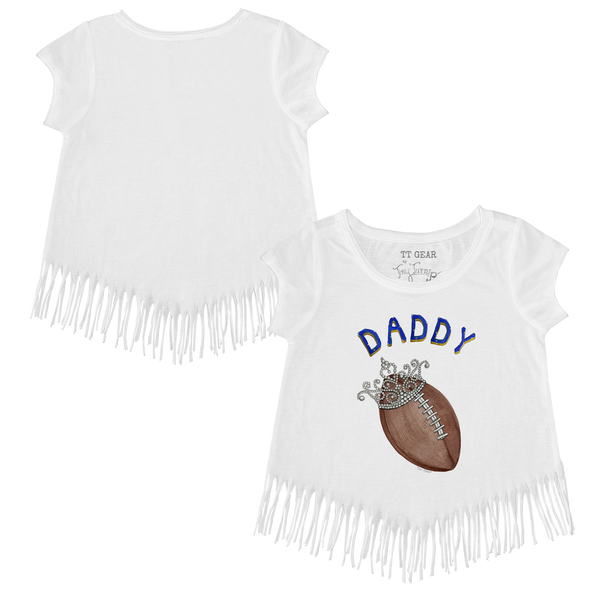 VIP Football: Football Tiara w/ Daddy - Fringe Tee - Tiny Turnip