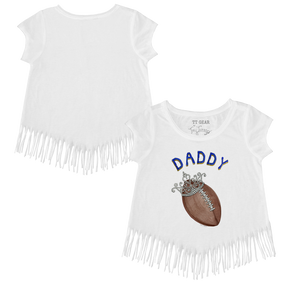 VIP Football: Football Tiara w/ Daddy - Fringe Tee - Tiny Turnip