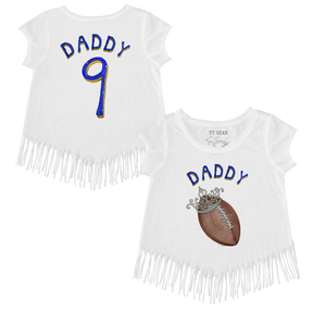 VIP Football: Football Tiara w/ Daddy - Fringe Tee - Tiny Turnip
