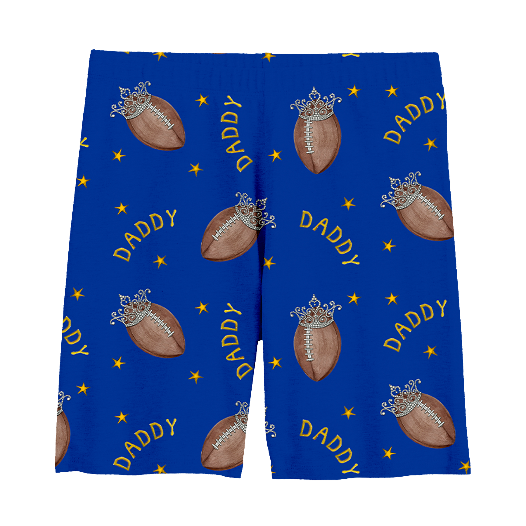 VIP Football: Football Tiara w/ Daddy - Girl Shorts - Tiny Turnip