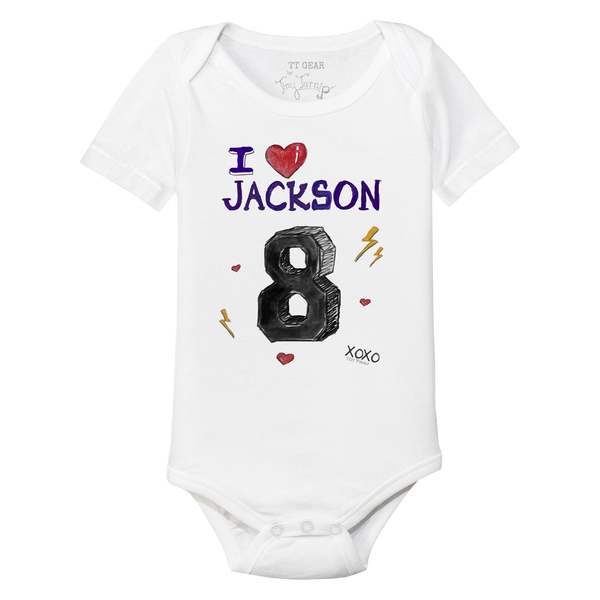 VIP I Heart Player w/ Name, Number - Short Sleeve Snapper - Tiny Turnip