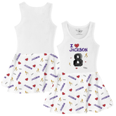 VIP I Heart Player w/ Name, Number - Tank Swing Dress - Tiny Turnip