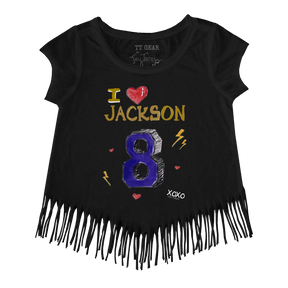 VIP I Heart Player w/ Name, Number - Fringe Tee - Tiny Turnip