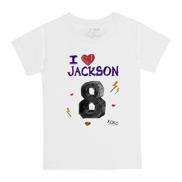 VIP I Heart Player w/ Name, Number - Kid's Tee Shirt - Tiny Turnip