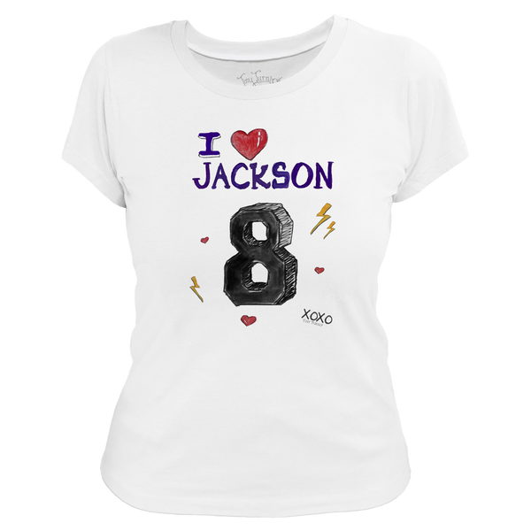 VIP I Heart Player w/ Name, Number - Women's Tee Shirt - Tiny Turnip
