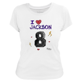 VIP I Heart Player w/ Name, Number - Women's Tee Shirt - Tiny Turnip