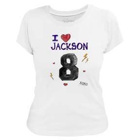 VIP I Heart Player w/ Name, Number - Women's Tee Shirt - Tiny Turnip