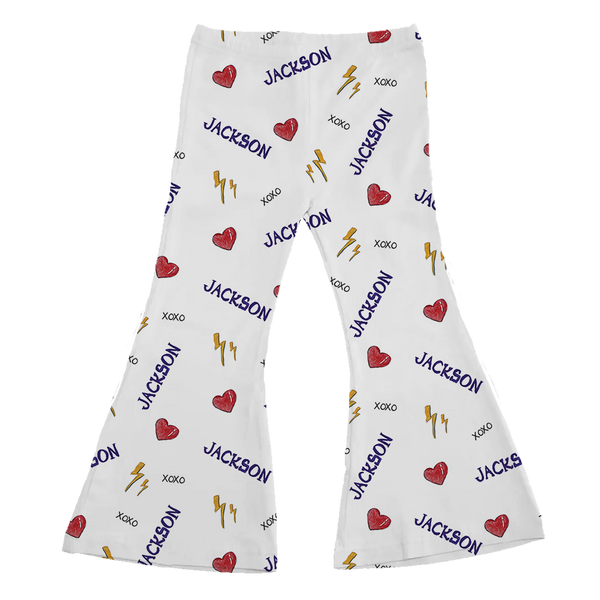 VIP I Heart Player w/ Name - Flare Pants - Tiny Turnip