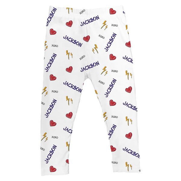 VIP I Heart Player w/ Name - Leggings - Tiny Turnip