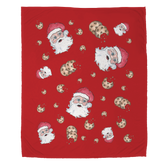Santa Cookie Velveteen Plush Blanket
