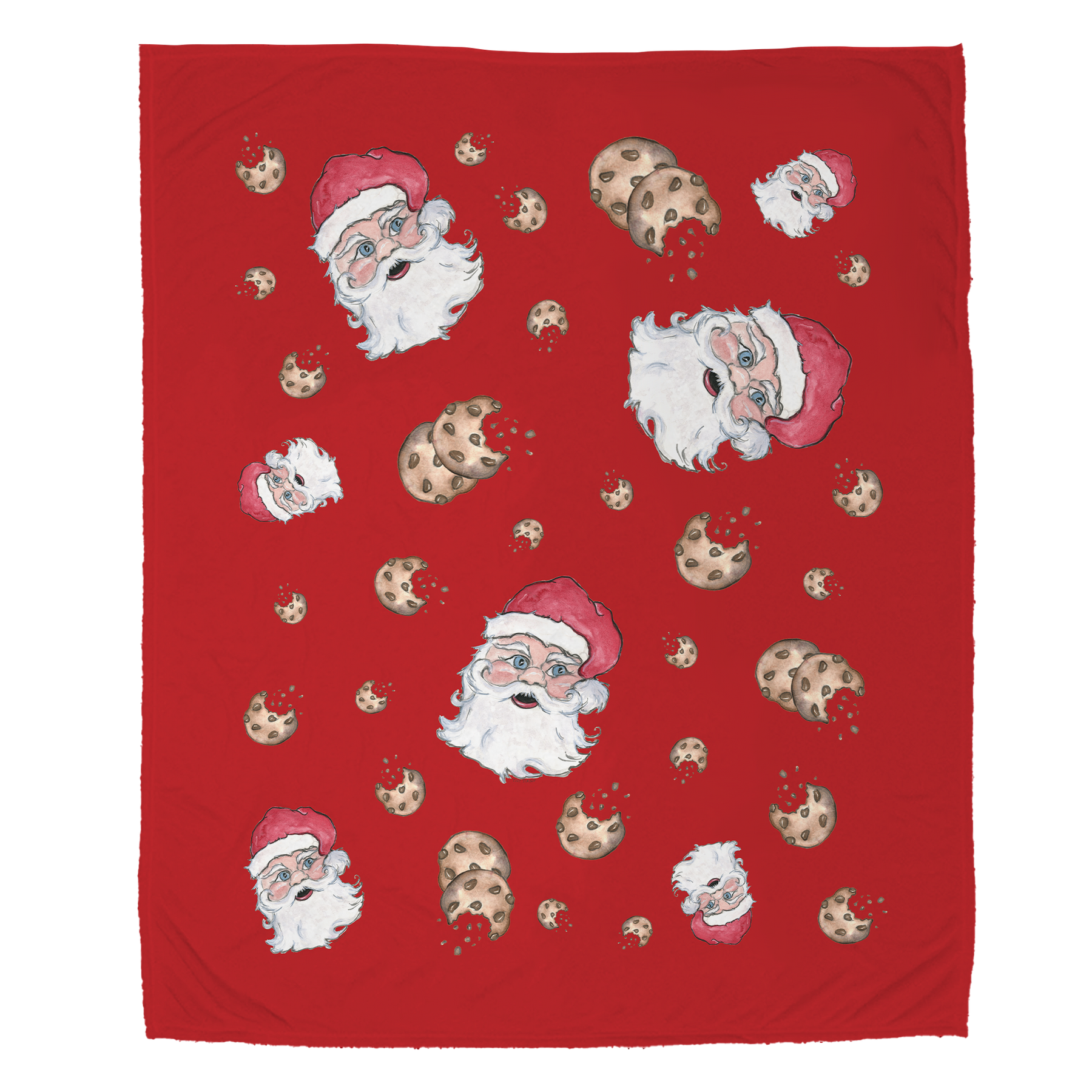 Santa Cookie Velveteen Plush Blanket