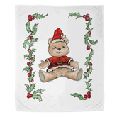 Santa Teddy Velveteen Plush Blanket