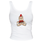 Santa Teddy Ribbed Tank