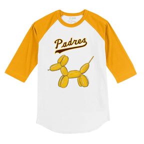 San Diego Padres Balloon Dog 3/4 Gold Sleeve Raglan