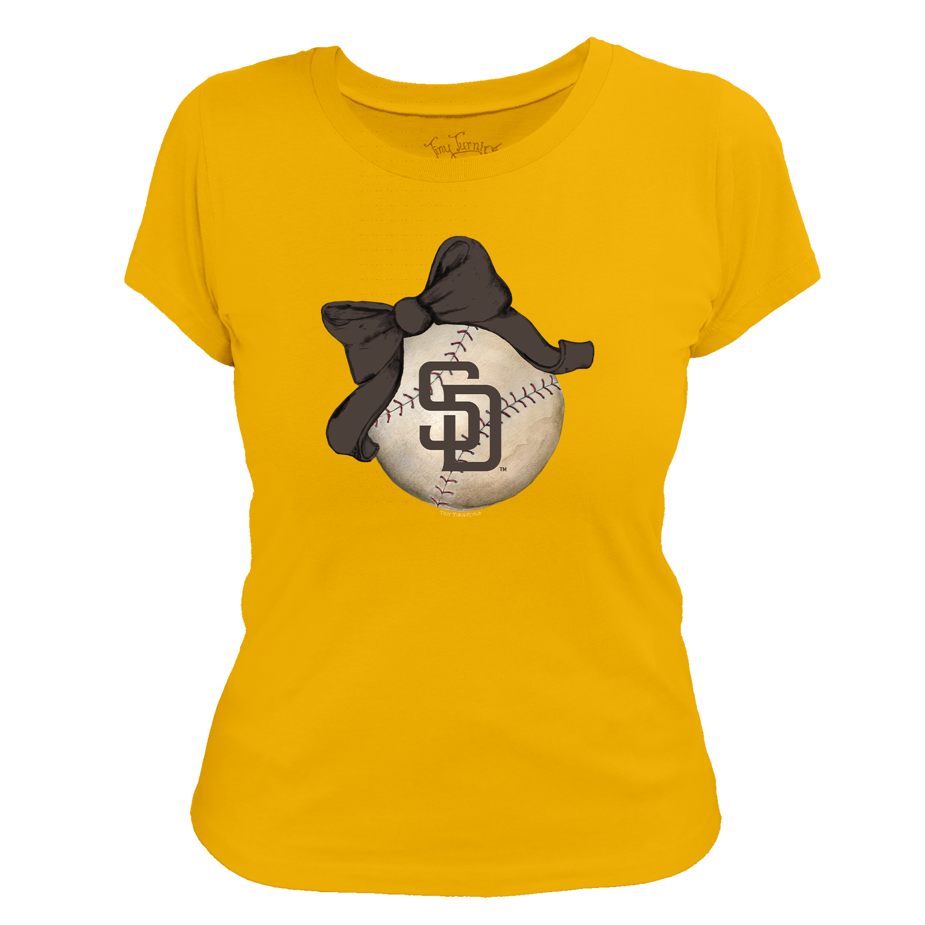 San Diego Padres Baseball Bow Tee Shirt