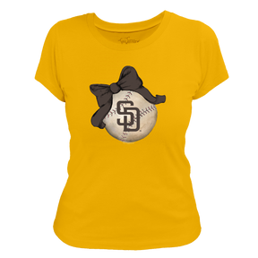 San Diego Padres Baseball Bow Tee Shirt