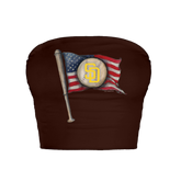 San Diego Padres Baseball Flag Crop Tube Top