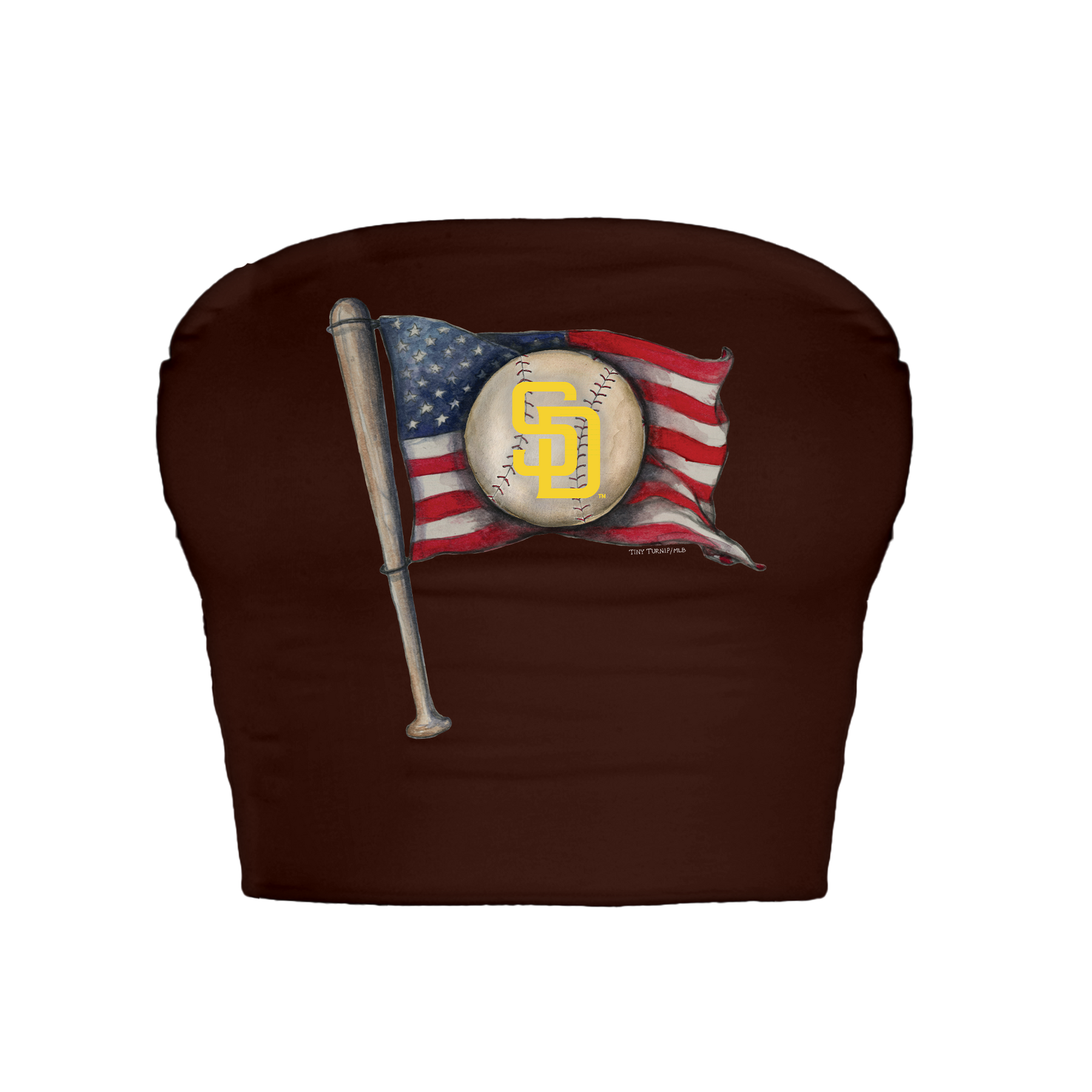 San Diego Padres Baseball Flag Crop Tube Top