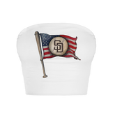 San Diego Padres Baseball Flag Crop Tube Top