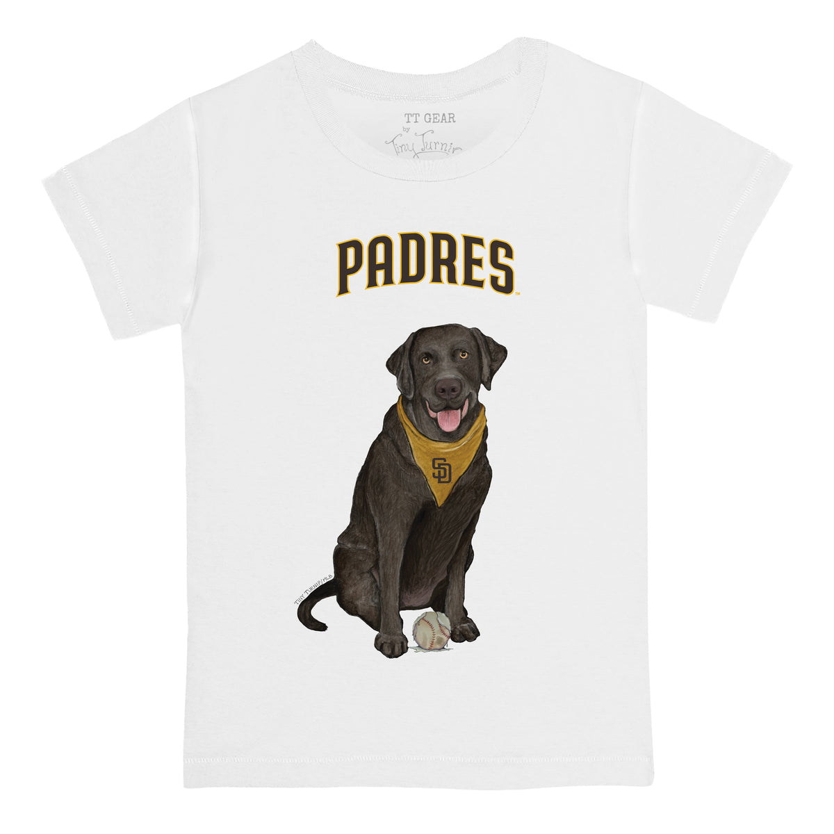San Diego Padres Black Labrador Retriever Tee Shirt