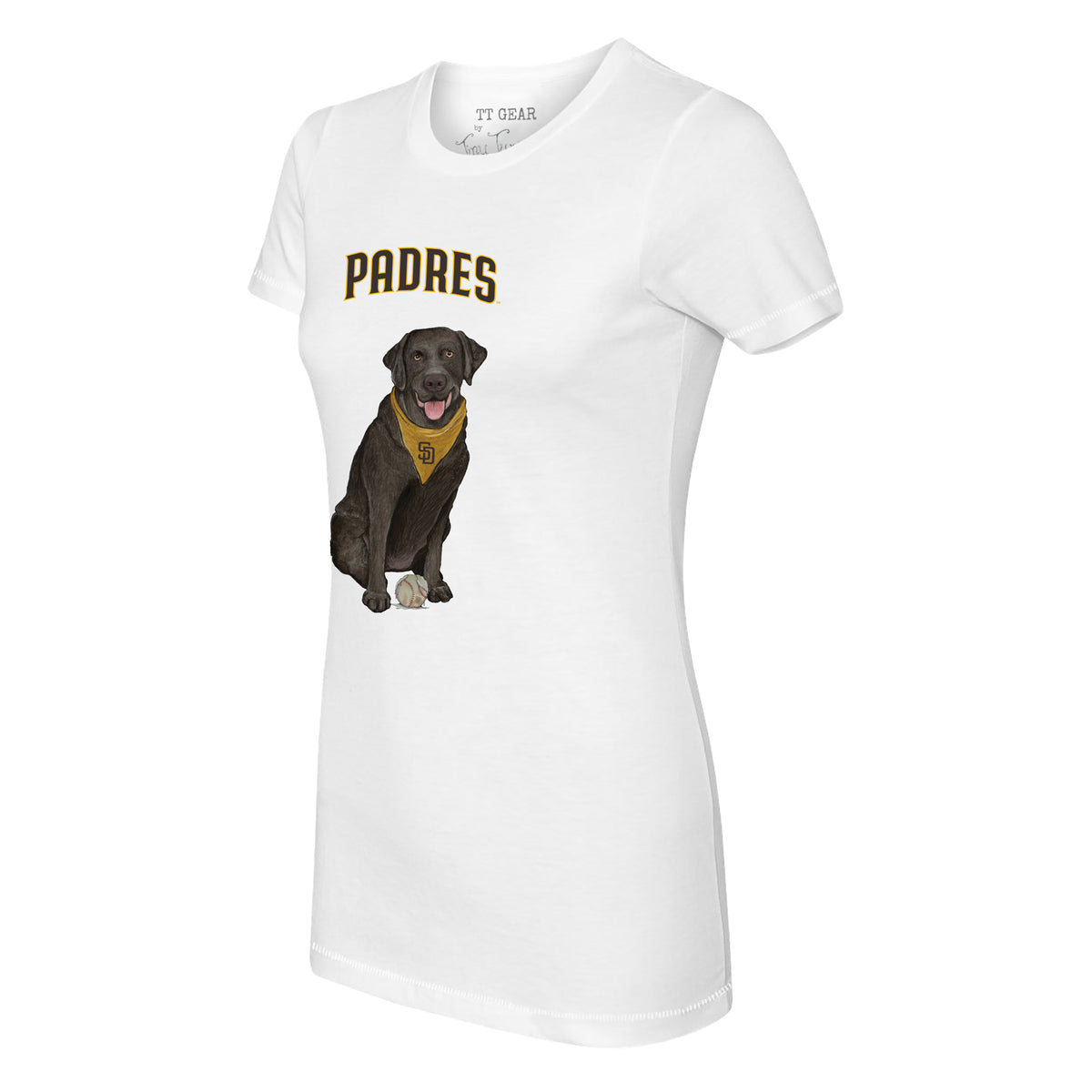 San Diego Padres Black Labrador Retriever Tee Shirt